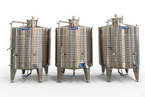 Přesn&yacute; vinařsk&yacute; fermentor s 360&deg; glykolov&yacute;m pl&aacute;štěm a inteligentn&iacute;m ř&iacute;zen&iacute;m teploty PLC