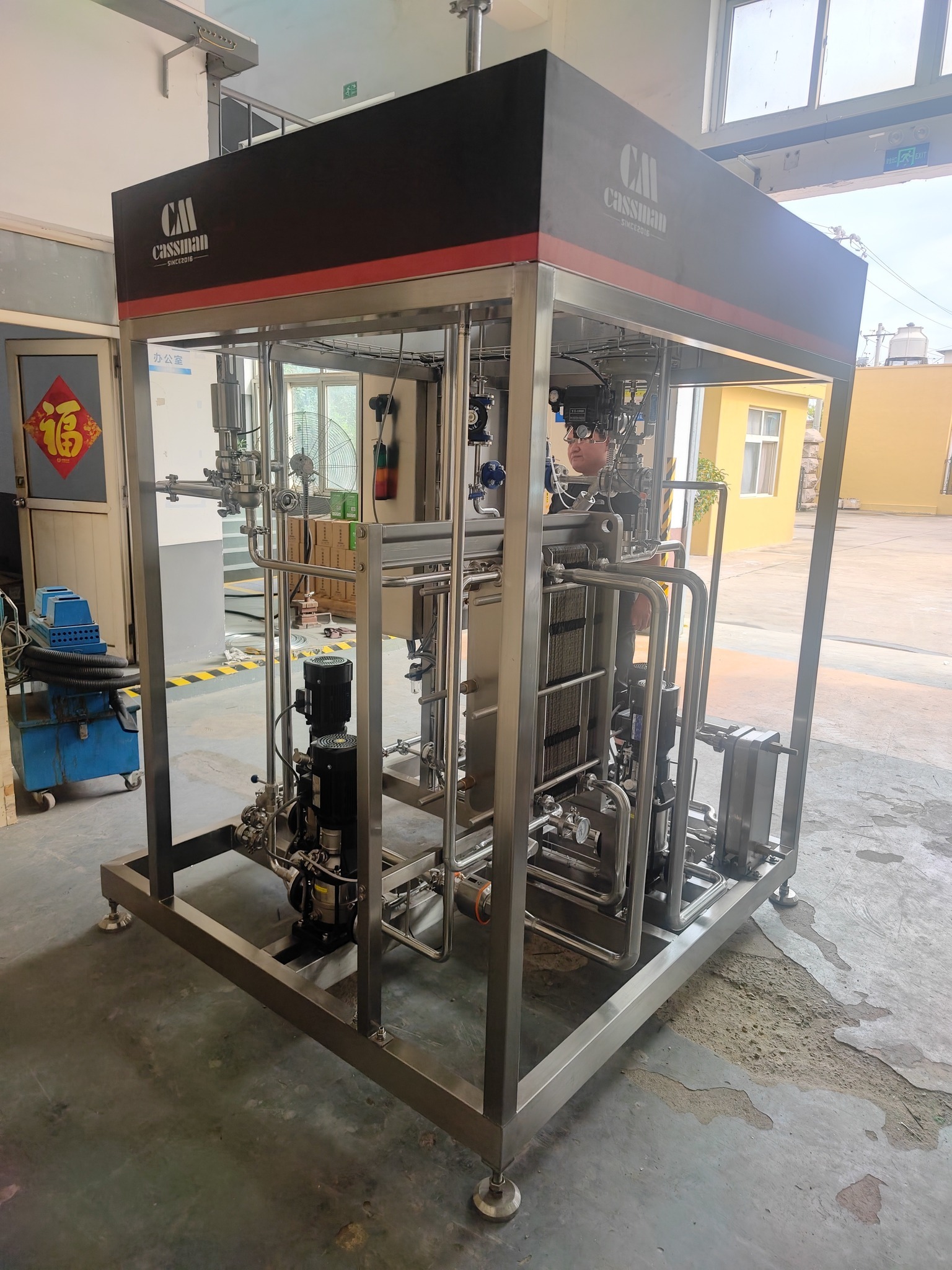 1000 l/h Flash Pasteurizer Cassman HTST Dod&aacute;no do belgick&eacute;ho pivovaru