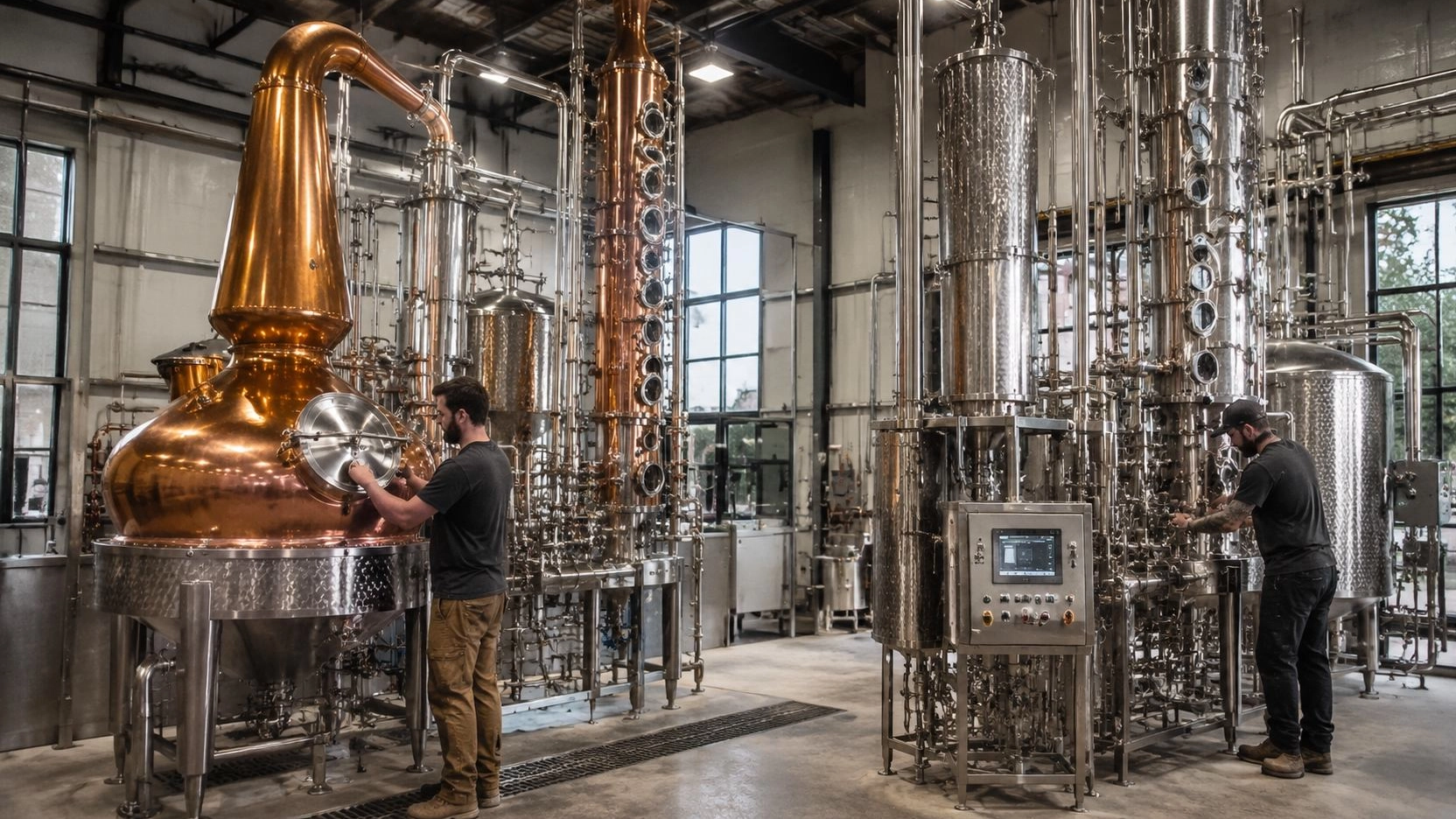 Copper Pot Still vs Column Still: Udh&euml;zues p&euml;r p&euml;rzgjedhjen e pajisjeve distilerie